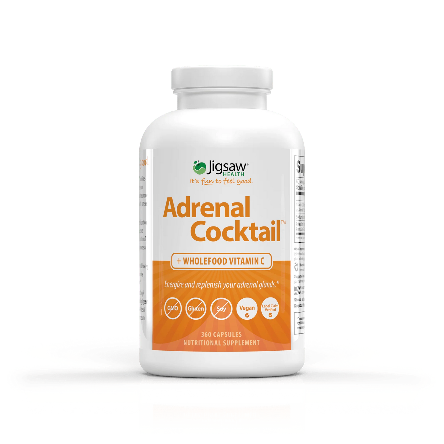 Adrenal Cocktail + Wholefood Vitamin C 360 capsules Jigsaw Health