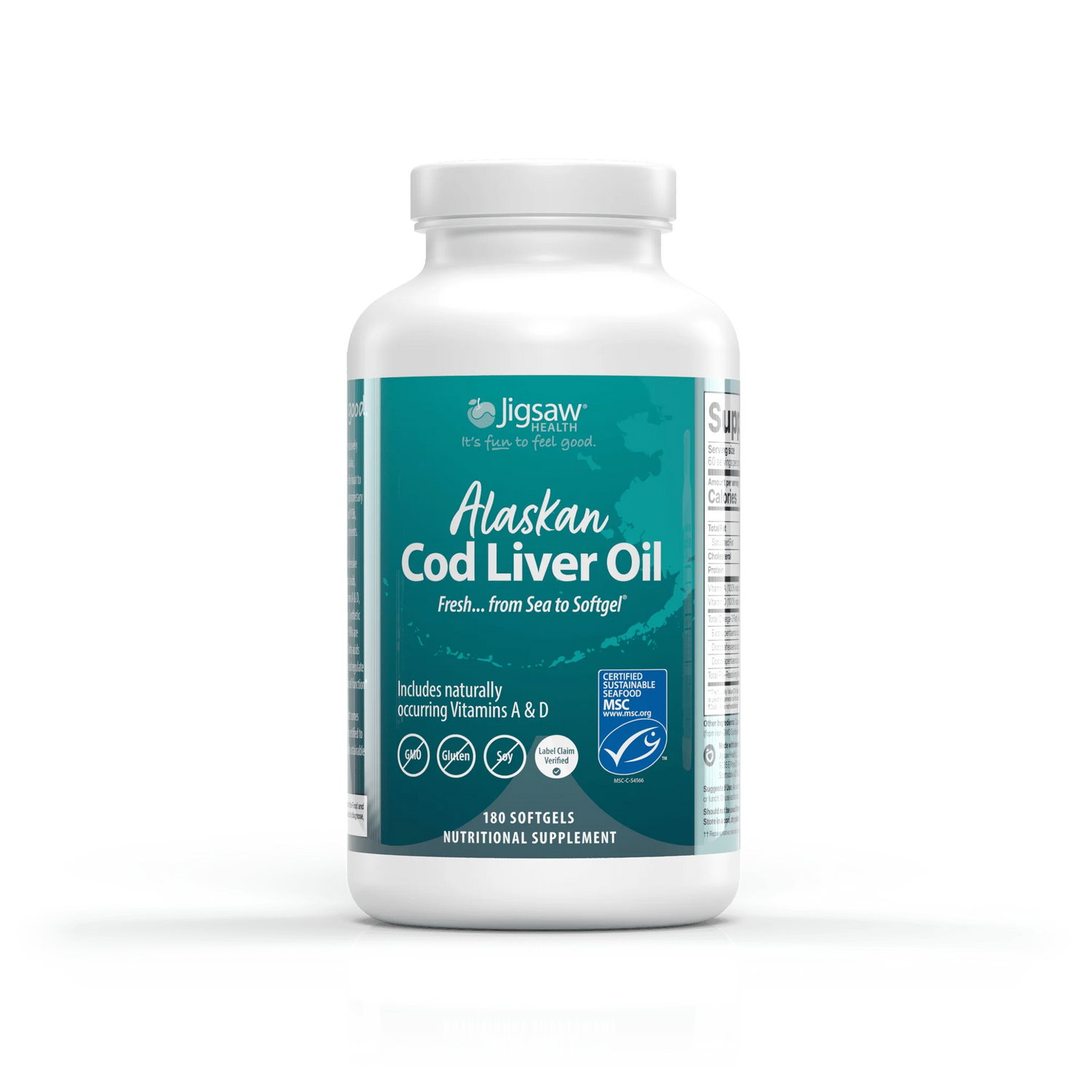Alaskan Cod Liver Oil 180 Softgels Jigsaw Health