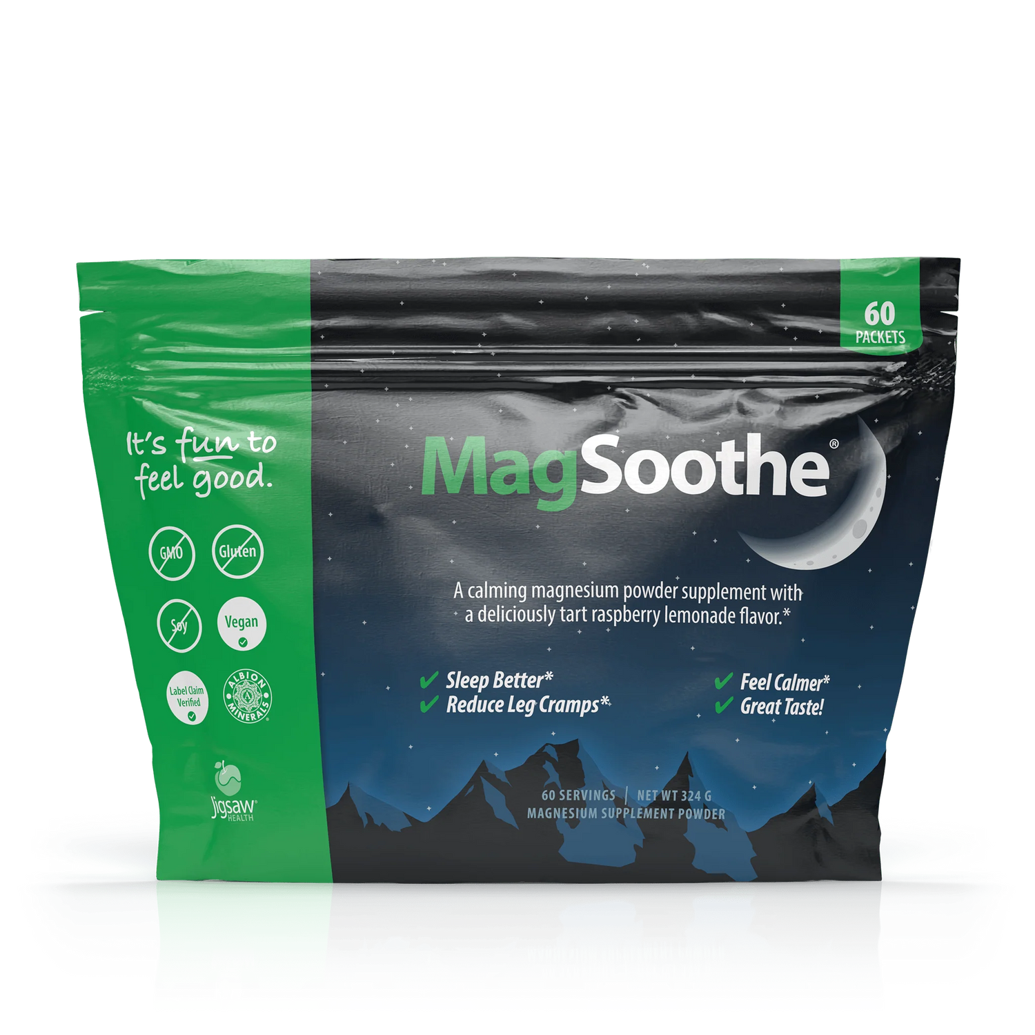 MagSoothe Tart Raspberry Lemonade 60 Packets x 0.19 oz (5.4 g) Jigsaw Health