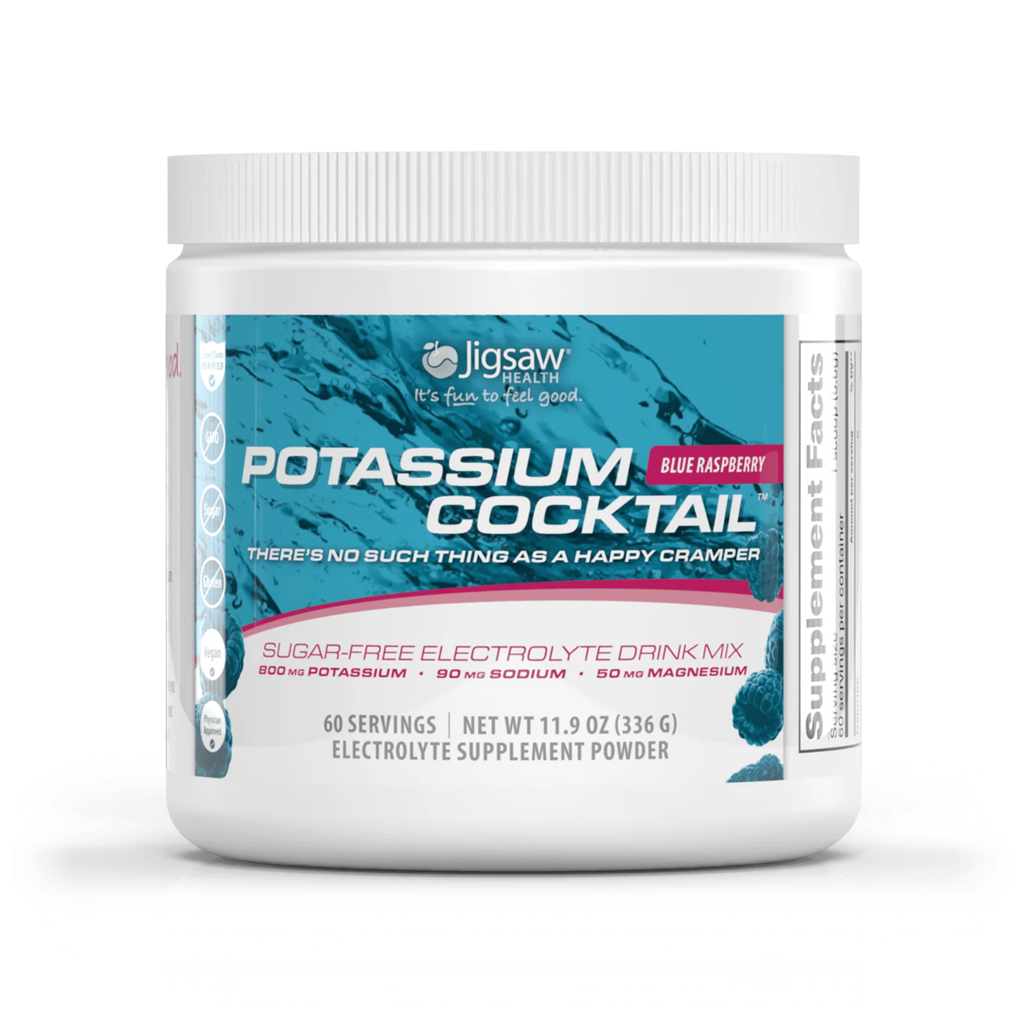 Potassium Cocktail Blue Raspberry Powder 60 Servings 11.9 oz (336 g) Jigsaw Health