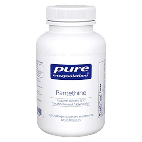 Pantethine 120 capsules Pure Encapsulation - Premium  from Pure Encapsulations - Just $106.80! Shop now at Nutrigeek