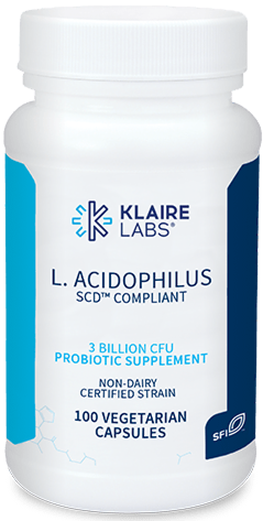 L. Acidophilus SCD Compliant Probiotic 100 capsules Klaire Labs - Premium Vitamins & Supplements from Klair Labs - Just $31.99! Shop now at Nutrigeek