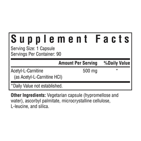 Acetyl-L-Carnitine 90 capsules Seeking Health - Premium Vitamins & Supplements from Seeking Health - Just $22.95! Shop now at Nutrigeek