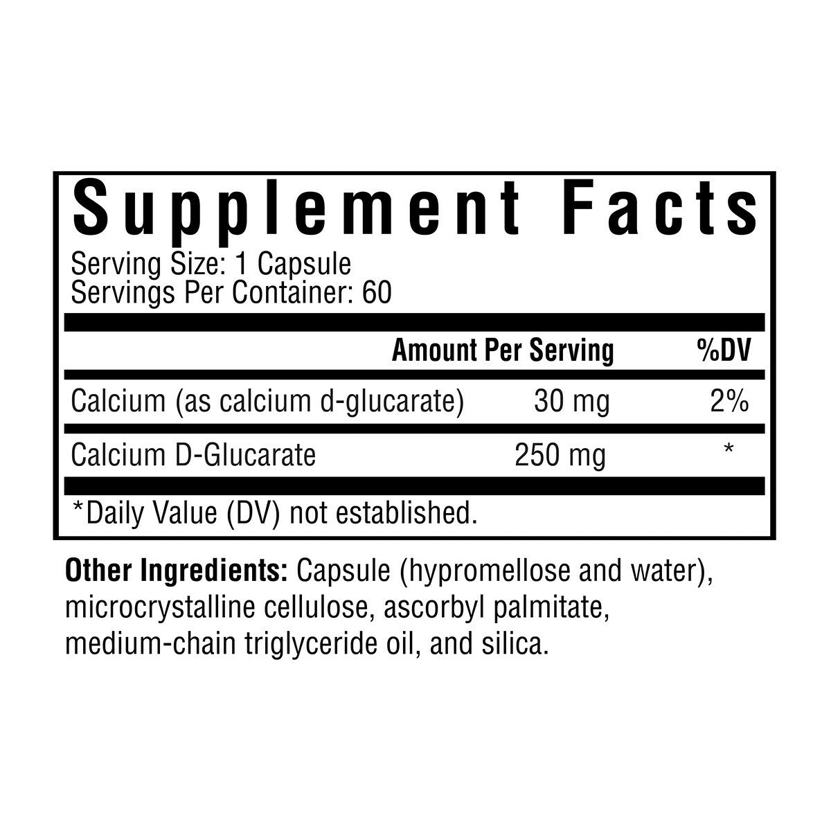 Calcium D-Glucarate 60 Capsules Seeking Health - Premium Vitamins & Supplements from Seeking Health - Just $21! Shop now at Nutrigeek