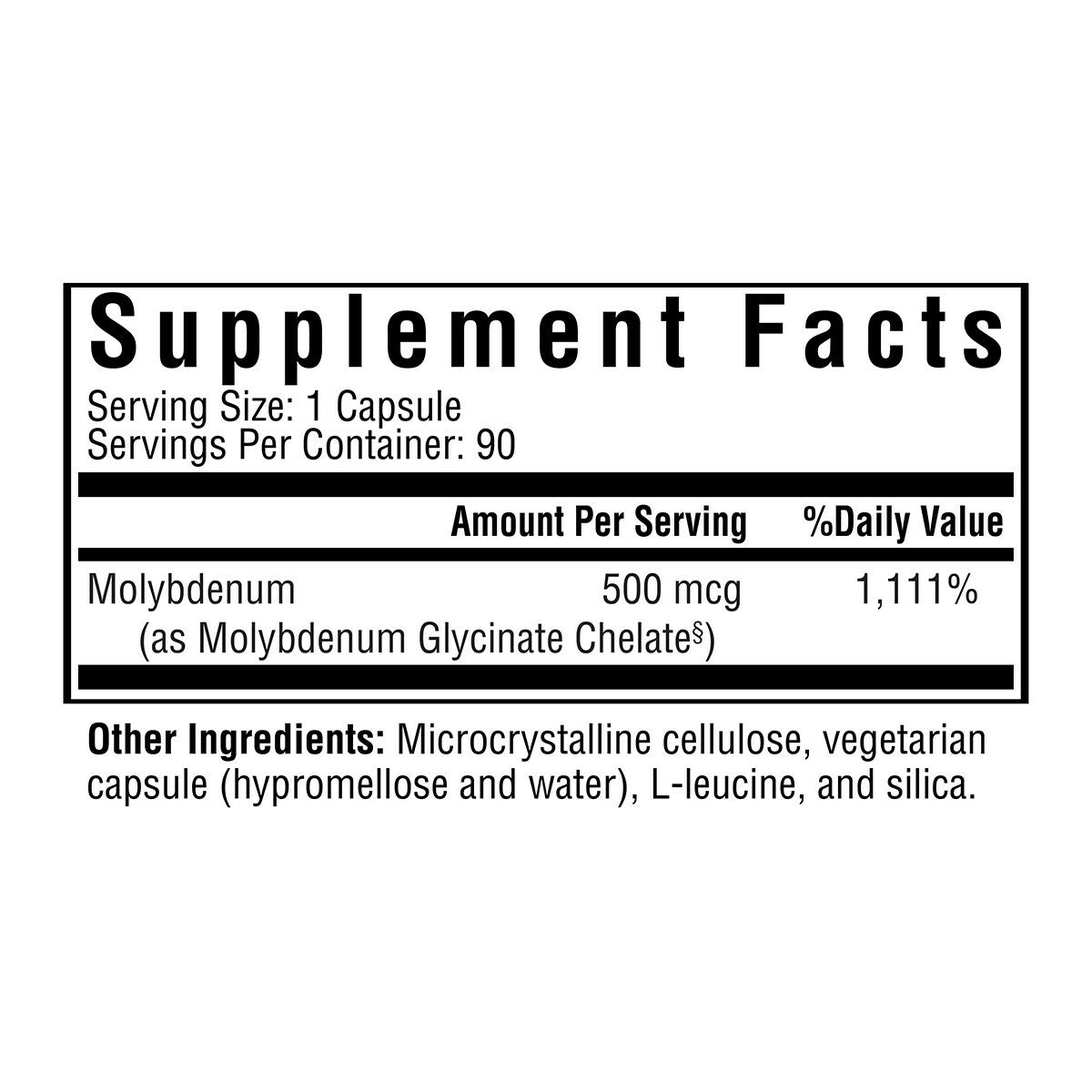 Molybdenum 90 capsules Seeking Health - Premium Vitamins & Supplements from Seeking Health - Just $14.95! Shop now at Nutrigeek