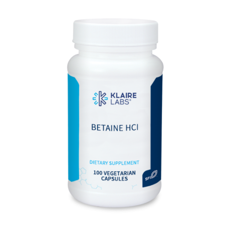 Betaine HCI 100 capsules Klaire Labs - Premium Vitamins & Supplements from Klair Labs - Just $19.99! Shop now at Nutrigeek