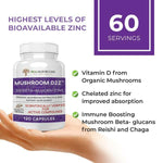 Mushroom D2Z 500 mg  120 capsules Real Mushrooms - Premium  from Real Mushrooms - Just $34.95! Shop now at Nutrigeek