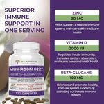 Mushroom D2Z 500 mg  120 capsules Real Mushrooms - Premium  from Real Mushrooms - Just $34.95! Shop now at Nutrigeek