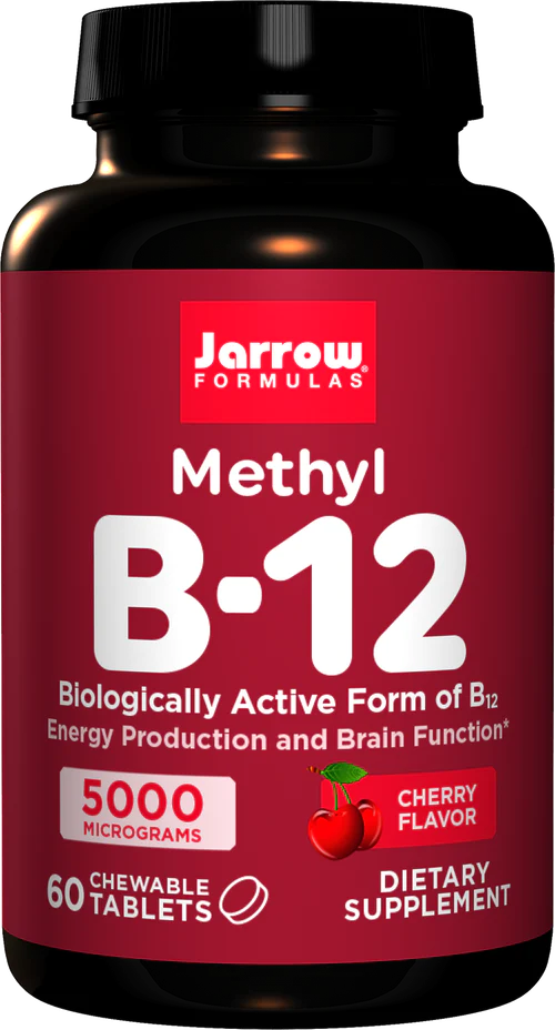 Methyl B-12 5000mcg Cherry 60 Chewable Tablets Jarrow Formulas - Premium Vitamins & Supplements from Jarrow Formulas - Just $34.99! Shop now at Nutrigeek