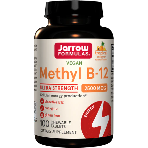 Methyl B-12 Tropical - 2500mcg 100 Chewable Tablets Jarrow Formulas - Premium Vitamins & Supplements from Jarrow Formulas - Just $25.49! Shop now at Nutrigeek