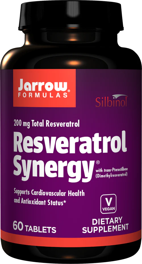 Resveratrol Synergy® 200mg 60 tablets Jarrow Formulas - Premium Vitamins & Supplements from Jarrow Formulas - Just $42.95! Shop now at Nutrigeek