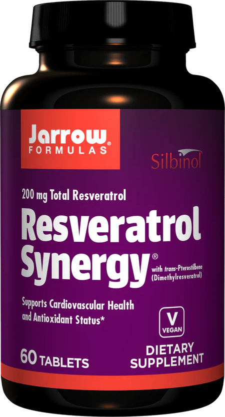 Resveratrol Synergy® 200mg 60 tablets Jarrow Formulas - Premium Vitamins & Supplements from Jarrow Formulas - Just $42.95! Shop now at Nutrigeek