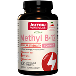 Methyl B-12 500mcg Cherry 100 Chewable Tablets Jarrow Formulas - Premium Vitamins & Supplements from Jarrow Formulas - Just $11.49! Shop now at Nutrigeek