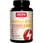 Methyl B-12 1000mcg Lemon 100 Chewable Tablets Jarrow Formulas - Premium Vitamins & Supplements from Jarrow Formulas - Just $13.99! Shop now at Nutrigeek