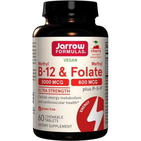 Methyl B-12 & Methyl Folate Cherry 60 Chewables Jarrow Formulas - Premium Vitamins & Supplements from Jarrow Formulas - Just $43.99! Shop now at Nutrigeek