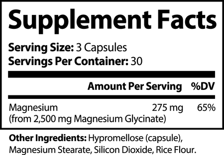 Magnesium Glycinate 90 Capsules Nutrigeek - Nutrigeek