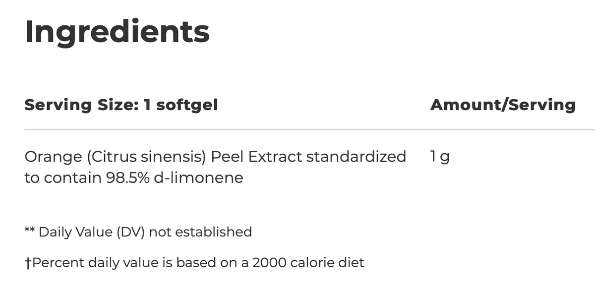 D-Limonene 10 sofgels  Integrative Therapeutics - Premium  from Integrative Therapeutics - Just $34.00! Shop now at Nutrigeek