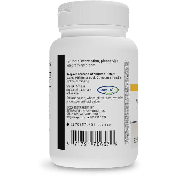 Phosphatidylserine 100 mg 60 softgels Integrative Therapeutics - Premium  from Integrative Therapeutics - Just $46.00! Shop now at Nutrigeek