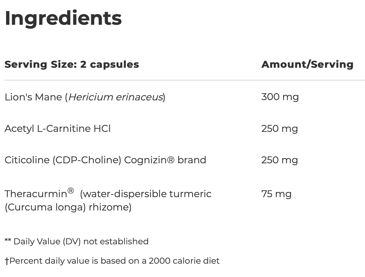 ProThrivers Wellness Brain 120 capsules Integrative Therapeutics - Premium  from Integrative Therapeutics - Just $60.00! Shop now at Nutrigeek