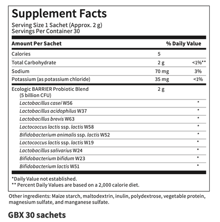 Target gb-X™ Probiotic 30 sachets Klaire Labs - Premium Vitamins & Supplements from Klair Labs - Just $44.99! Shop now at Nutrigeek