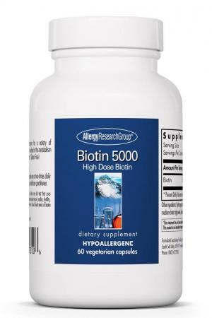 Biotin 5000 60 capsules Allergy Research Group - Premium  from Allergy Research Group - Just $19.99! Shop now at Nutrigeek