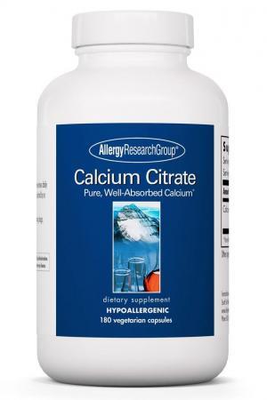 Calcium Citrate 150mg 180 capsules Allergy Research Group - Premium  from Allergy Research Group - Just $26.99! Shop now at Nutrigeek