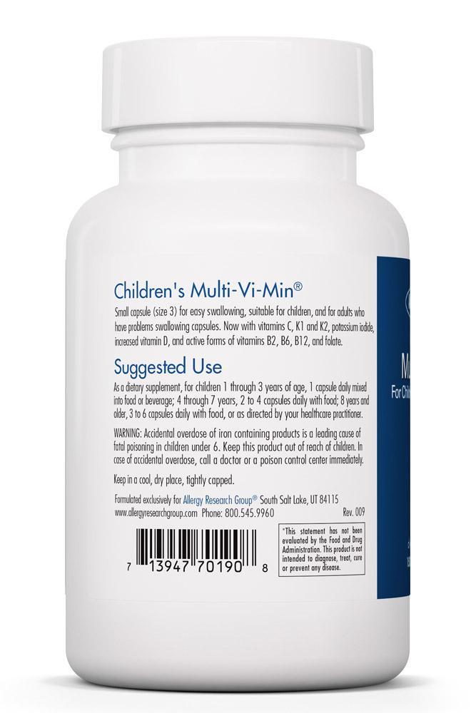 Children's Multi-Vi-Min® 150 Vegetarian Caps Allergy Research Group - Premium  from Allergy Research Group - Just $19.99! Shop now at Nutrigeek