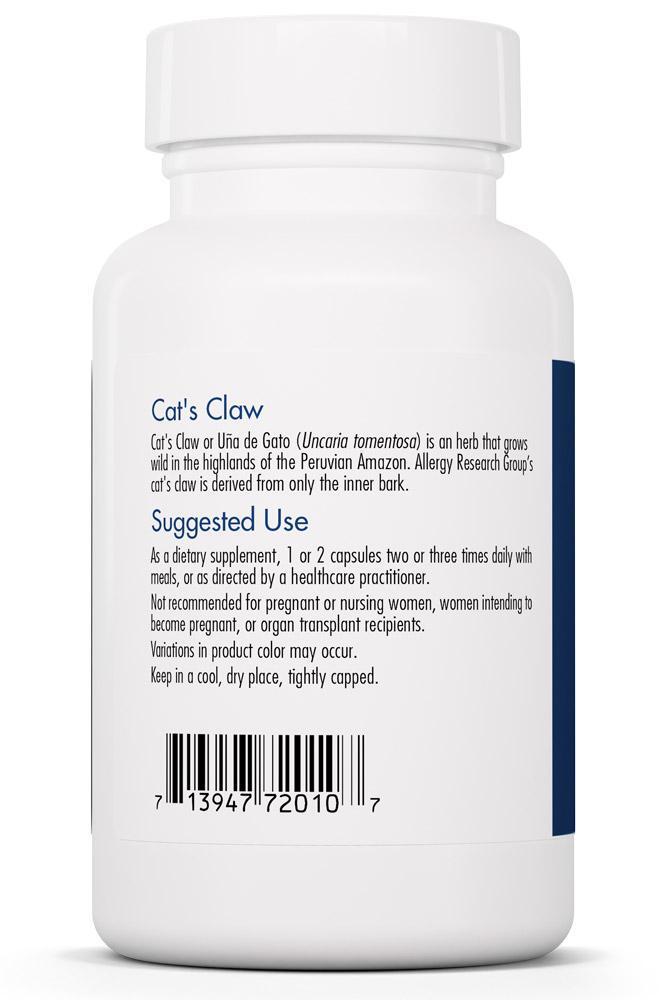 Cat's Claw 60 capsules Allergy Research Group - Premium  from Allergy Research Group - Just $42.99! Shop now at Nutrigeek