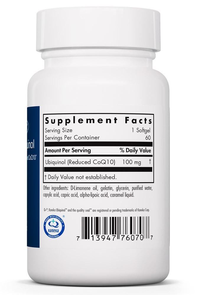 CoQH-CF® Ubiquinol 100 mg 60 Softgels Allergy Research Group - Premium  from Allergy Research Group - Just $77.99! Shop now at Nutrigeek