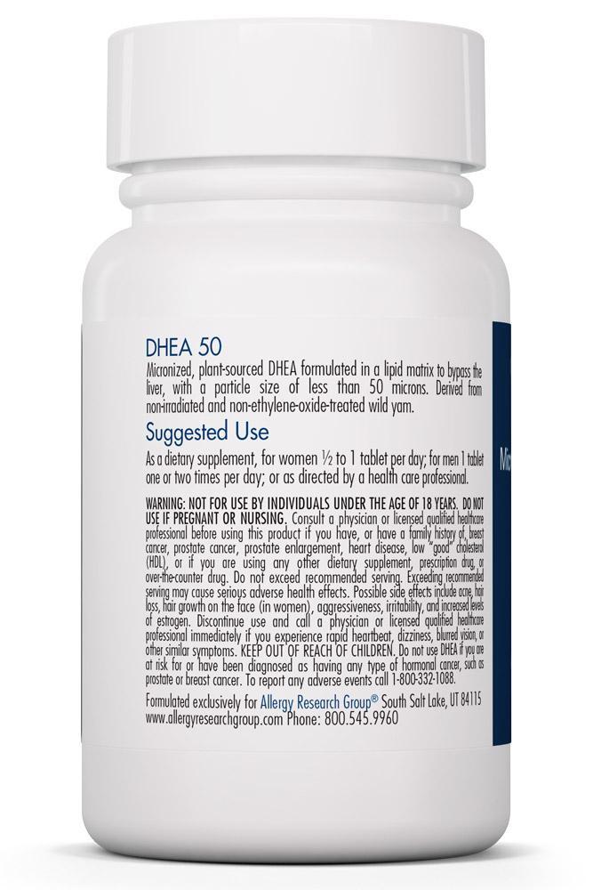 DHEA 50 mg Micronized Lipid Matrix 60 tablets Allergy Research Group - Premium  from Allergy Research Group - Just $40.99! Shop now at Nutrigeek