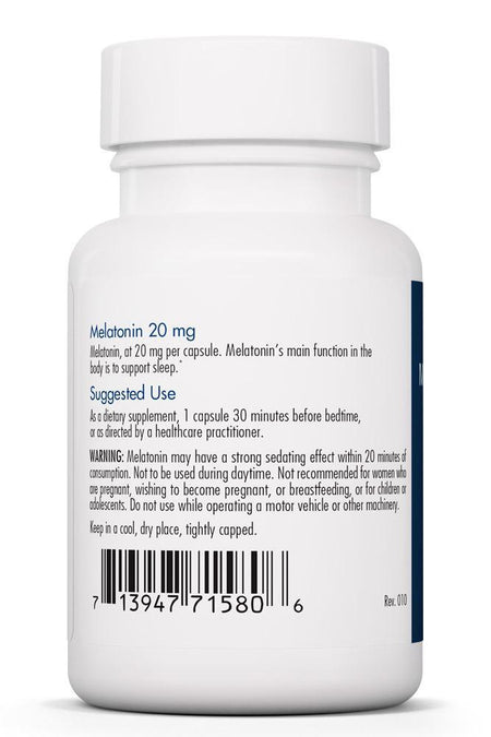 Melatonin 20 мg 60 capsules  Allergy Research Group - Premium  from Allergy Research Group - Just $42.99! Shop now at Nutrigeek