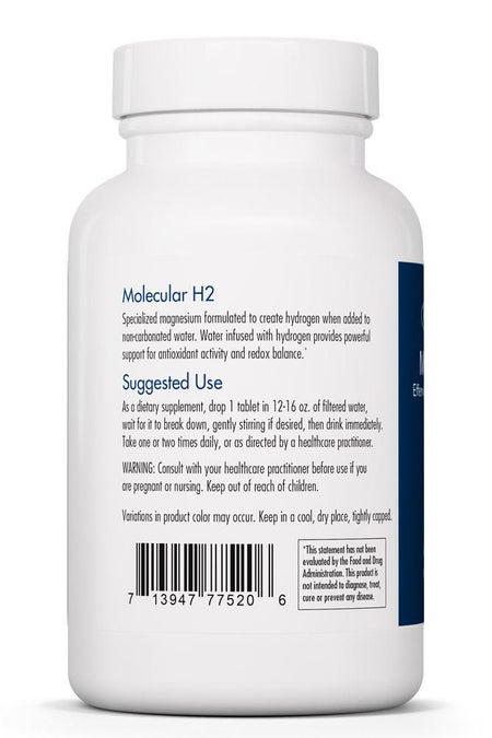 Molecular H2 60 Vegetarian Tablets Allergy Research Group - Premium  from Allergy Research Group - Just $64.99! Shop now at Nutrigeek