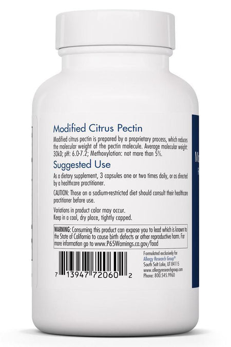Modified Citrus Pectin 120 capsules Allergy Research Group - Premium  from Allergy Research Group - Just $43.99! Shop now at Nutrigeek