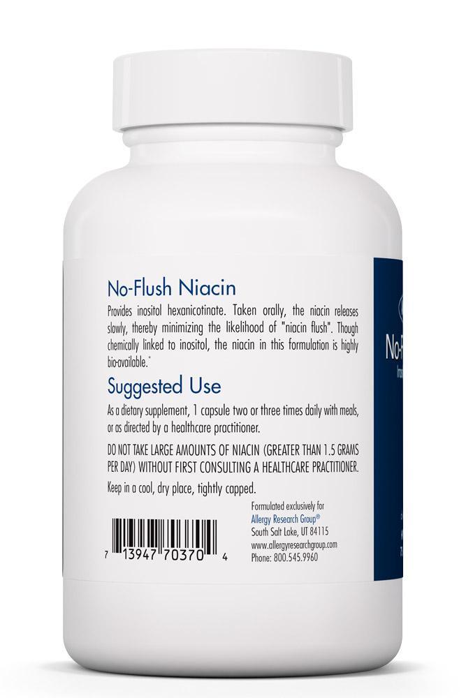 No-Flush Niacin 75 vegetable capsules Allergy Research Group - Premium  from Allergy Research Group - Just $31.99! Shop now at Nutrigeek