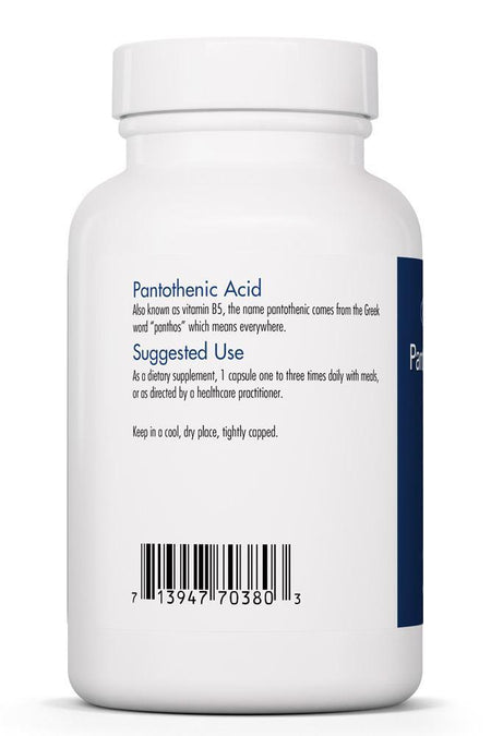 Pantothenic Acid 90 Vegetarian Capsules Allergy Research Group - Premium  from Allergy Research Group - Just $19.99! Shop now at Nutrigeek