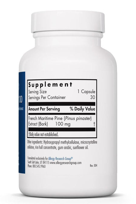Pycnogenol® 100 mg 30 Vegetarian Capsules Allergy Research Group - Premium  from Allergy Research Group - Just $64.99! Shop now at Nutrigeek