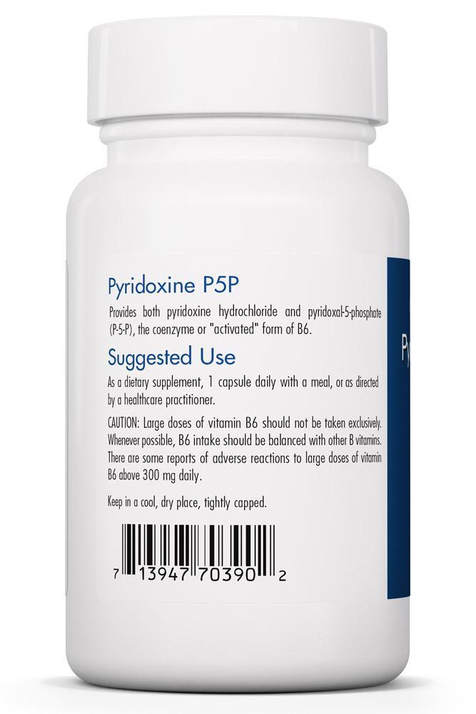 Pyridoxine P5P 60 Vegetable capsules Allergy Research Group - Premium  from Allergy Research Group - Just $24.99! Shop now at Nutrigeek