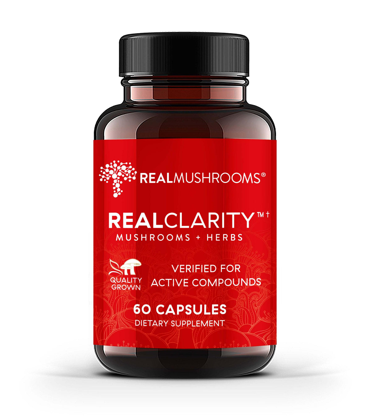 RealClarity  60 Capsules Real Mushrooms - Premium  from Real Mushrooms - Just $34.95! Shop now at Nutrigeek