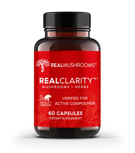 RealClarity  60 Capsules Real Mushrooms - Premium  from Real Mushrooms - Just $34.95! Shop now at Nutrigeek