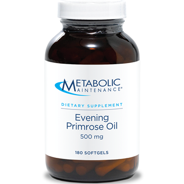 Evening Primrose Oil 500 mg 180 gels Metabolic Maintenance - Premium  from Metabolic Maintenance - Just $42.00! Shop now at Nutrigeek