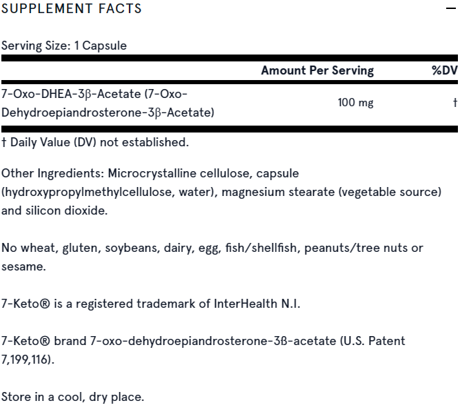 7-Keto DHEA 100mg Jarrow Formulas - Premium Vitamins & Supplements from Jarrow Formulas - Just $25.49! Shop now at Nutrigeek