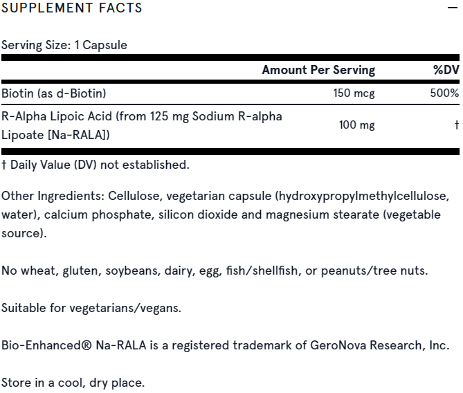 R-Alpha Lipoic Acid 60 capsules Jarrow Formulas - Premium Vitamins & Supplements from Jarrow Formulas - Just $33.49! Shop now at Nutrigeek
