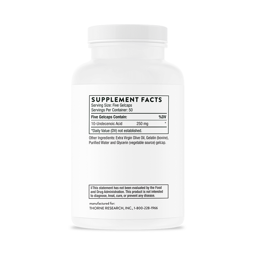 Undecylenic Acid (formerly Formula SF722) 250 Softgels Thorne - Premium Vitamins & Supplements from Thorne - Just $42.00! Shop now at Nutrigeek
