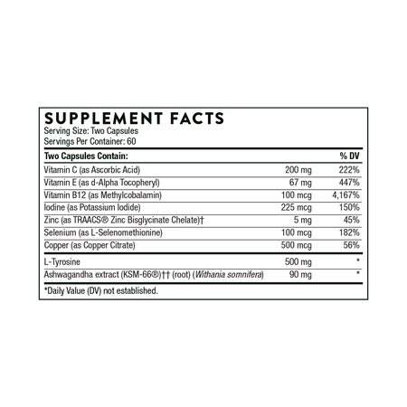 Thyrocsin 120 capsules Thorne - Premium Vitamins & Supplements from Thorne - Just $34.00! Shop now at Nutrigeek