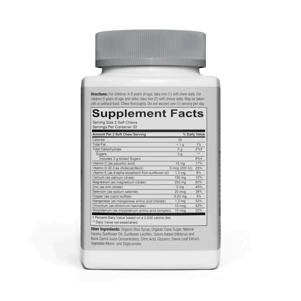 Kids Mineral Formula 60 Chewables SmartyPants Vitamins - Premium Vitamins & Supplements from SmartyPants Vitamins - Just $29.99! Shop now at Nutrigeek