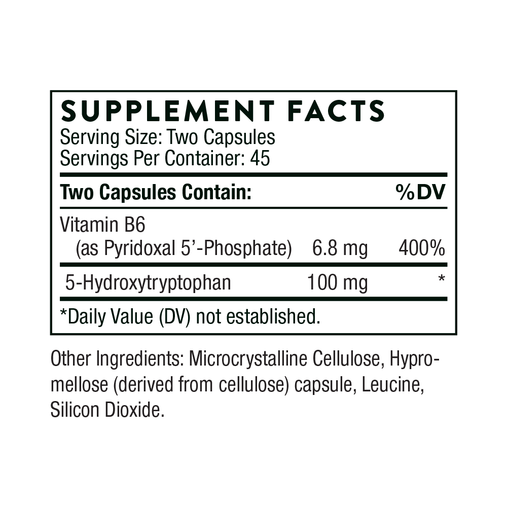 5-Hydroxytryptophan 90 capsules Thorne - Premium Vitamins & Supplements from Thorne - Just $35.00! Shop now at Nutrigeek